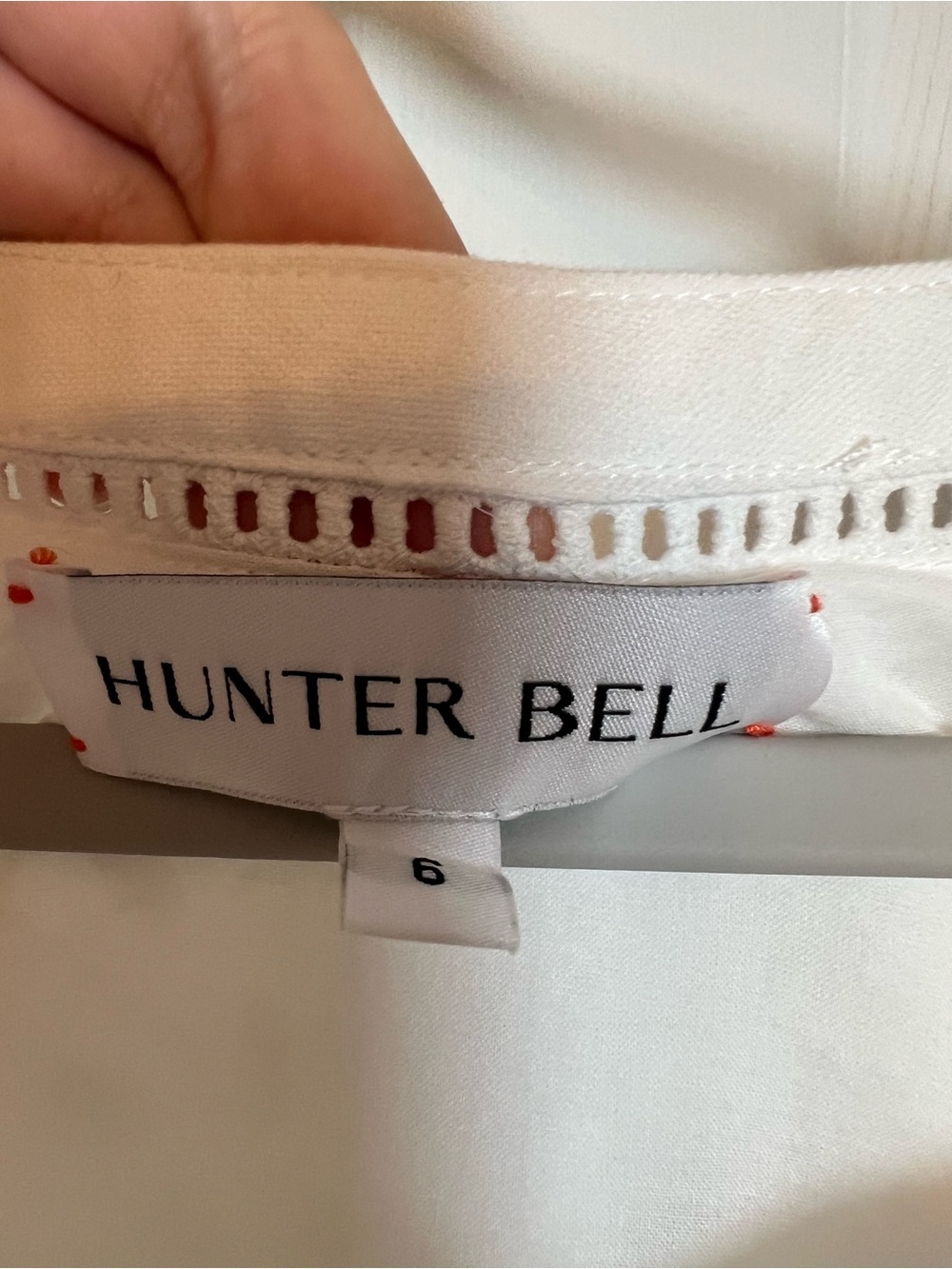 Hunter Bell Marley Flutter-Sleeve Embroidered Eyelet Midi Dress - Picture 9 of 13